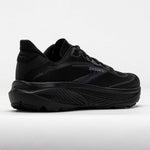 Brooks Ghost running shoe in all black colorway on white background