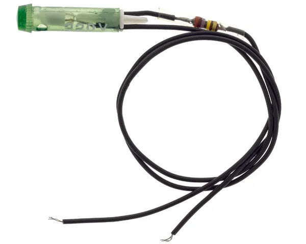 Pilota al neon verde ø 6mm 220v s183