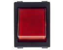Pulsante lavastoviglie rosso 22x30mm