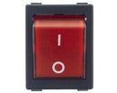 Interruttore bipolare rosso 25X31 mm