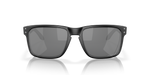 Oakley Holbrook sunglasses front view showing matte black frame and dark Prizm Black lenses