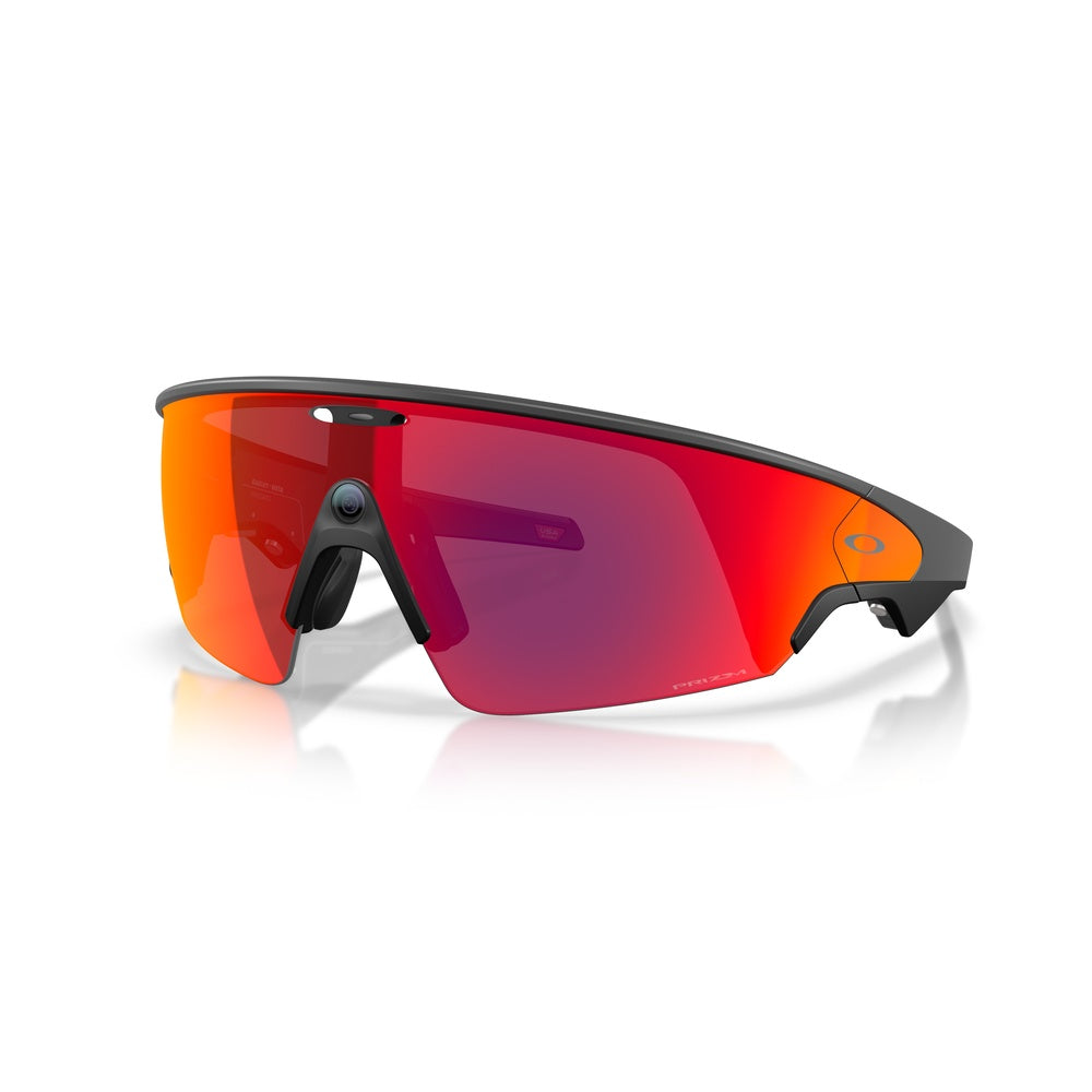 Oakley Vanguard sunglasses with black frame and orange-red gradient Prizm Road lens
