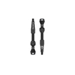 Lezyne CNC TLR tubeless valve stems in black, pair of 60mm valves