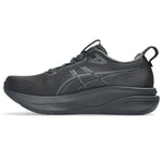 ASICS Gel Kayano 33 running shoe in black colorway side profile view