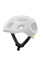 POC Ventral Air MIPS cycling helmet in white matte finish with black straps