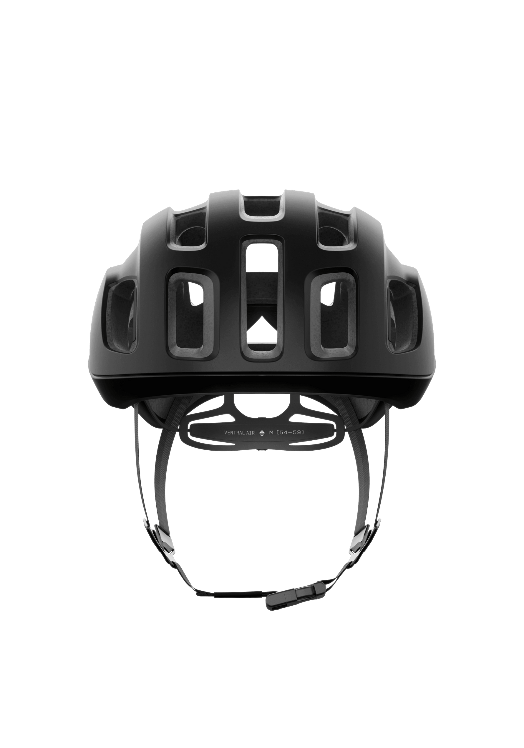 POC Ventral Air MIPS cycling helmet in black with ventilation holes and straps