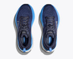 Hoka Bondi 8 men's running shoes in navy blue with blue midsole
