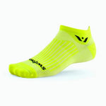 Swiftwick Aspire Zero Tab running sock in bright yellow with black logo