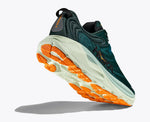 Hoka Gaviota 6 men's running shoe in teal green with orange sole