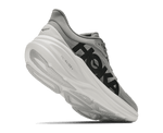 HOKA Clifton Pro running shoe in Stellar Grey with white ProGlide+ midsole and black logo