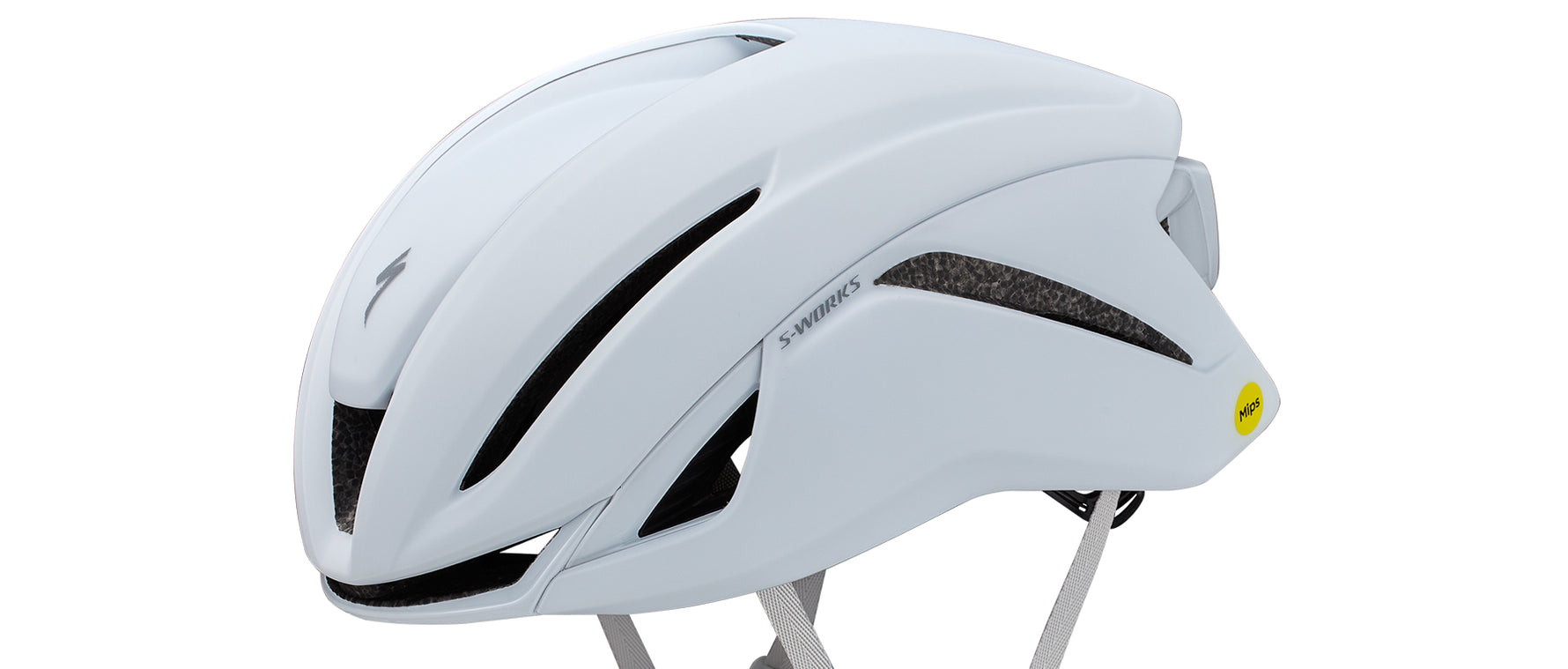 Specialized S-Works Evade 4 aerodynamic cycling helmet in matte white with MIPS technology