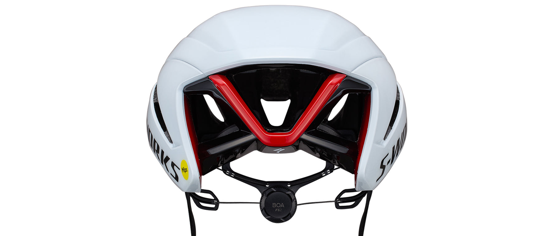 Specialized S-Works Evade 4 cycling helmet in matte white with red interior