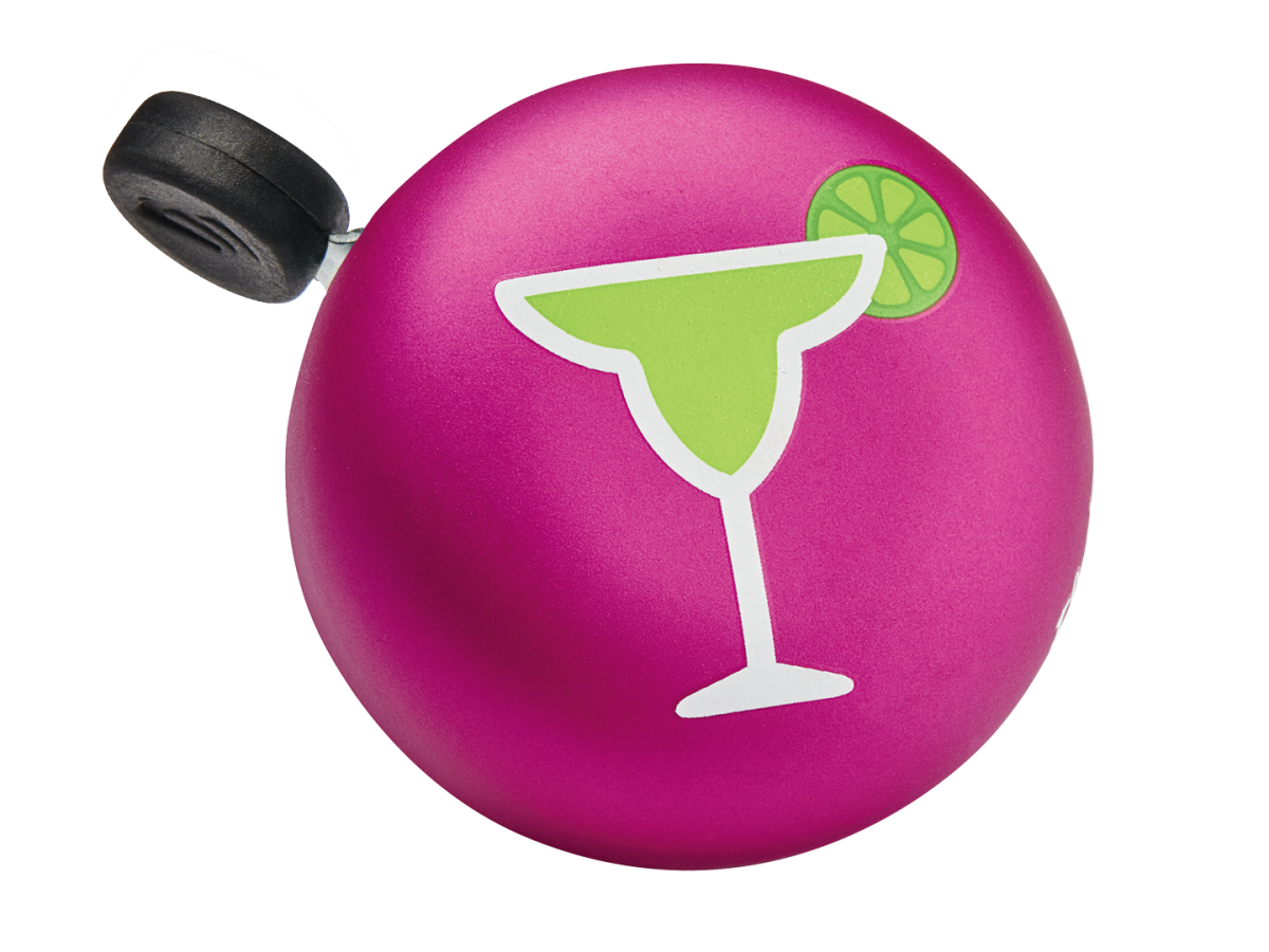 Electra bicycle bell in pink with margarita cocktail and lime design