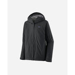 Patagonia Men's Torrentshell 3L Jacket in black, ghost mannequin front view