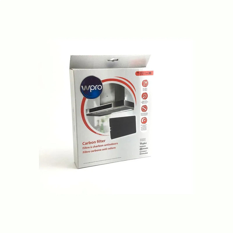 Filtro a carbone rettangolare tipo 35 per cappa Whirlpool