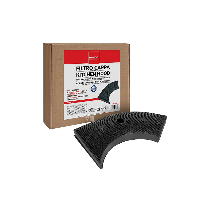 ELECTROLUX WHIRLPOOL ELICA - Filtro di carbone rettangolare per cappa aspirante - 484000008582