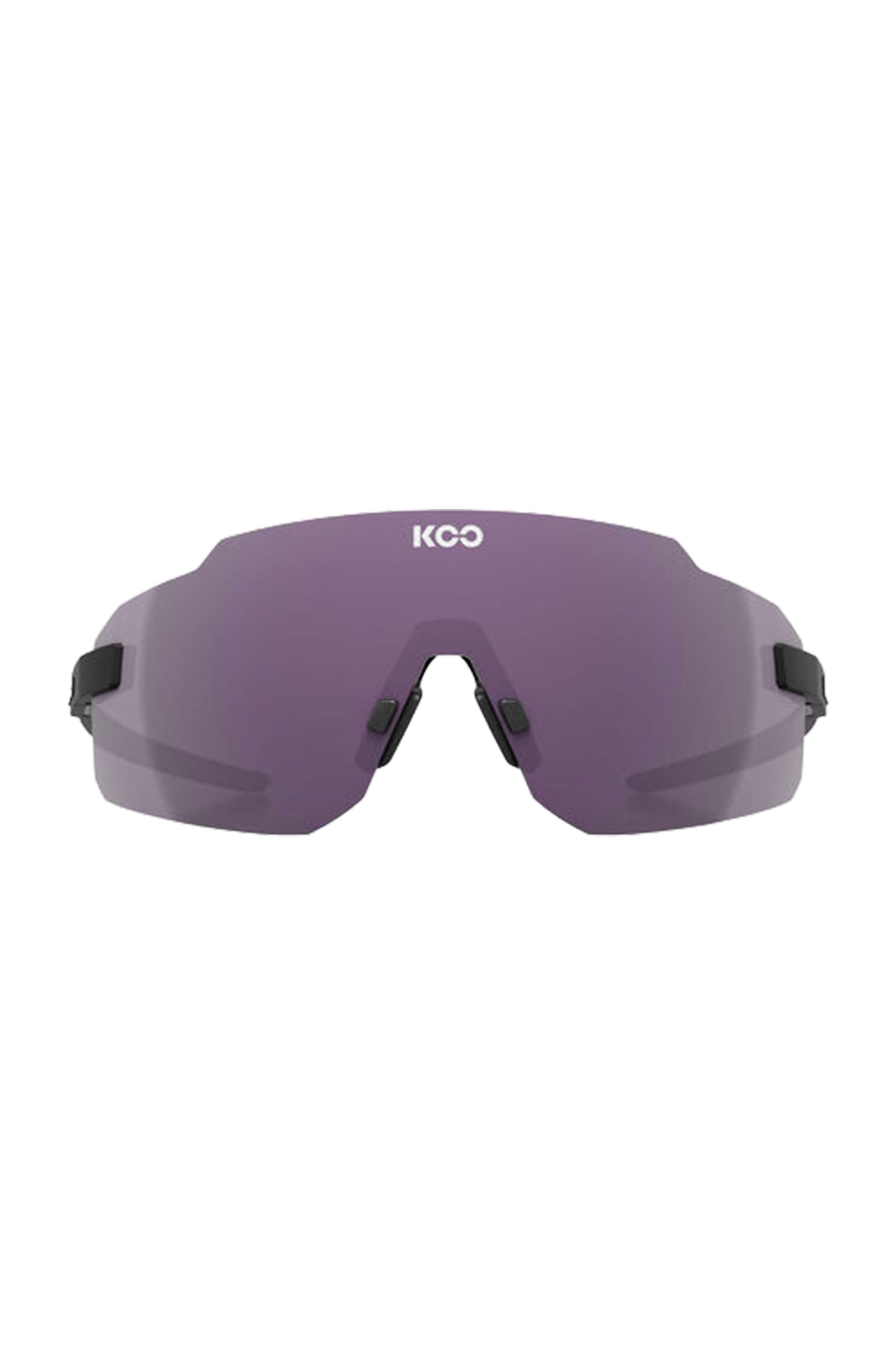 KOO Supernova cycling sunglasses with black matte frame and photochromic purple lens
