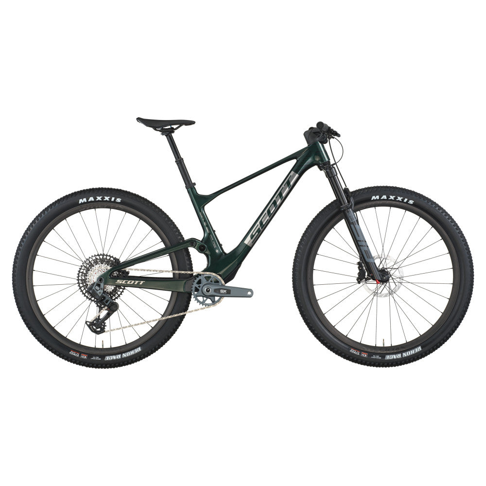 Scott Spark RC World Cup full-suspension mountain bike in dark winkle green finish