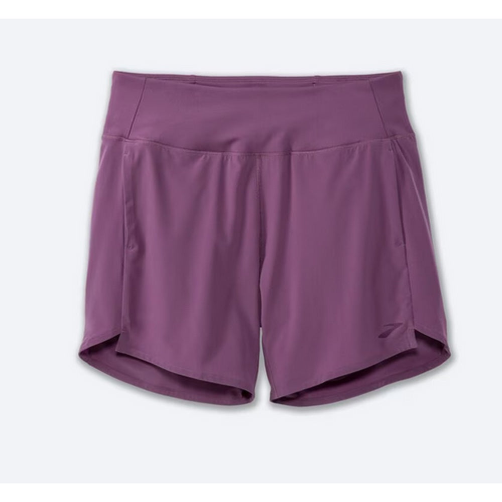 Brooks Chaser 7-inch women's running shorts in Washed Plum on white background