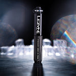 Lezyne Pocket Drive Pro HV black bicycle pump with metallic finish on studio background