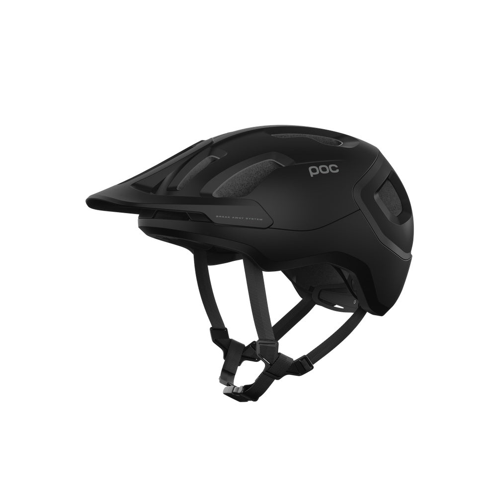 POC Axion Spin mountain bike helmet in matte black with visor