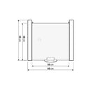 Kit di sovrapposizione asciugatrice Mondo con ripiano estraibile 60x60 cm