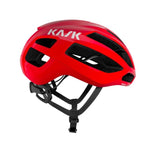 KASK Protone Icon cycling helmet in red with black vents and straps