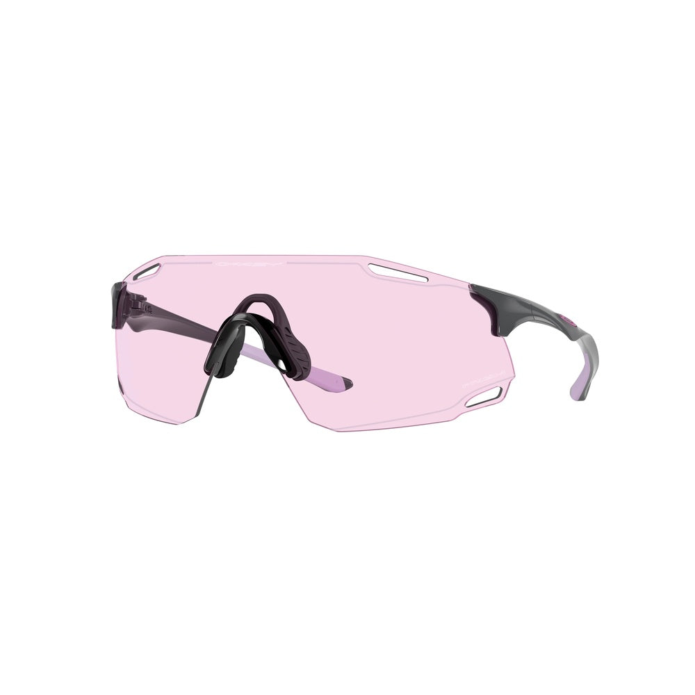 Oakley CYBR sunglasses in polished carbon frame with pink Prizm Low Light shield lens