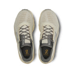On Cloudmonster 2 running shoes in cream/beige colorway with mesh upper