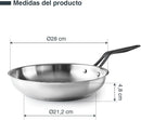 LACOR Padella Origin Acciaio Inossidabile 28cm - Modello 47328