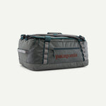 Patagonia Black Hole 40L duffel bag in Noble Grey with teal accents, standalone product view