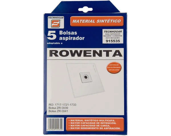 SACCO ASPIRAPOLVERE SINTETICO ROWENTA 5 PZ.
