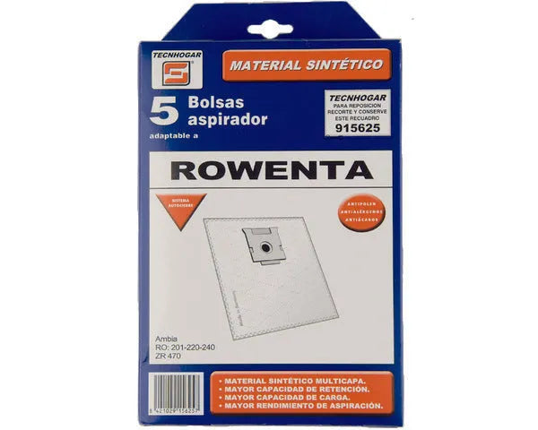 SACCO ASPIRAPOLVERE SINTETICO ROWENTA 5 PZ.
