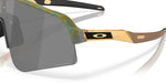 Oakley Sutro Lite Sweep sunglasses in Fern Spacedust with gold temples and Prizm Black lens