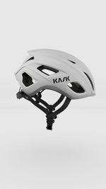 Kask Mojito Cubed helmet in white matt finish with aerodynamic design and ventilation ports
