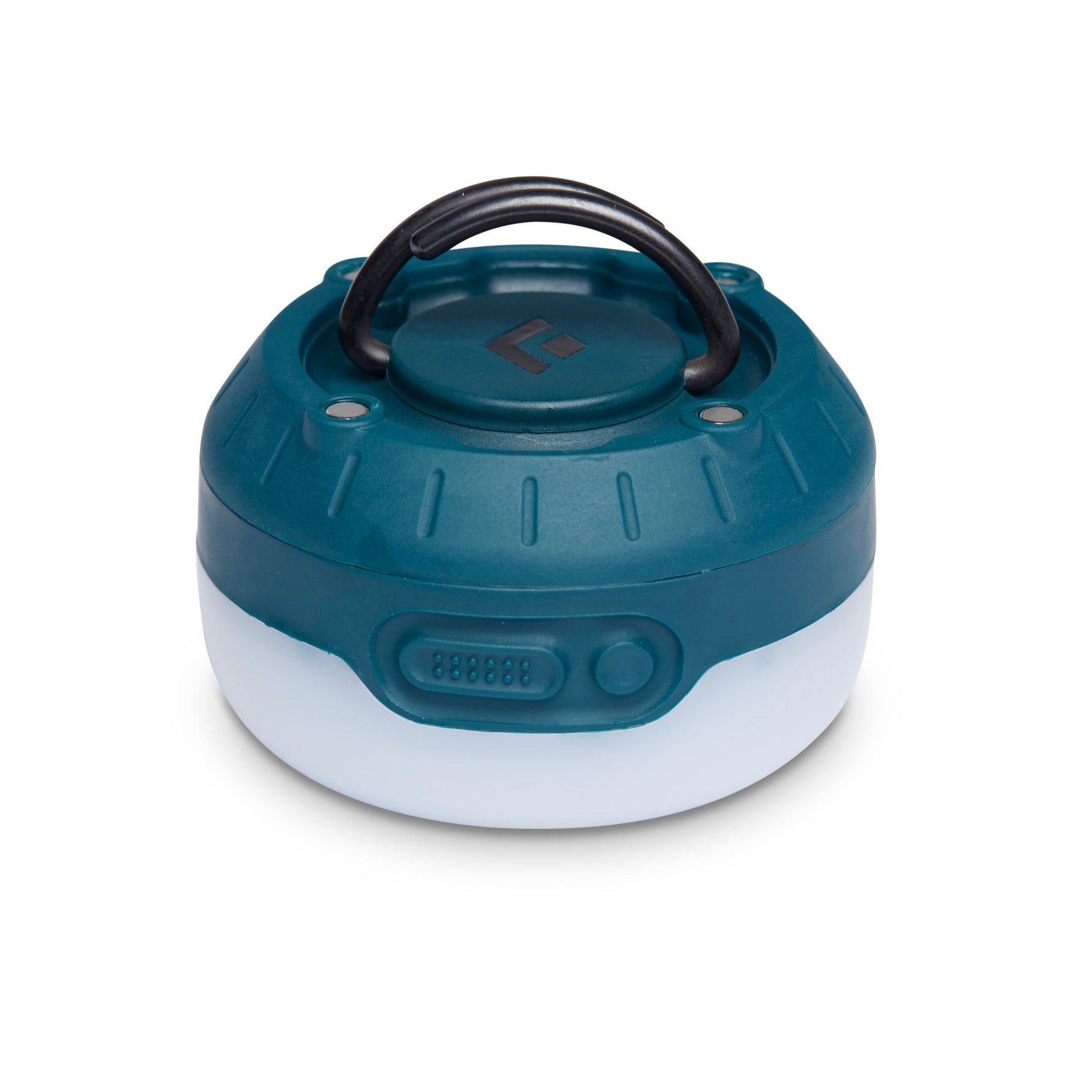 Black Diamond Moji+ camping lantern in teal with white light base and black handle