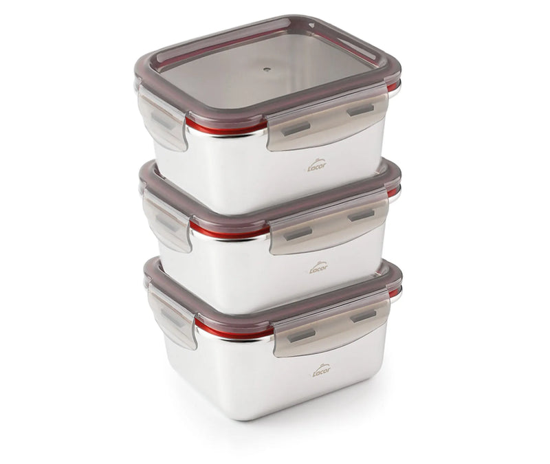 LACOR Set 3 recipientes EcoInox 64623