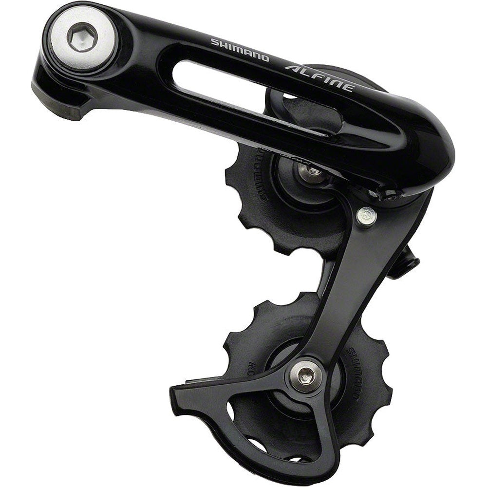 Shimano Alfine black chain tensioner with dual pulleys and mounting hardware