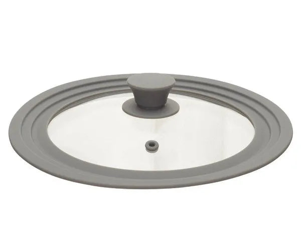 Coperchio in vetro con silicone ø 22 24 26 cm.