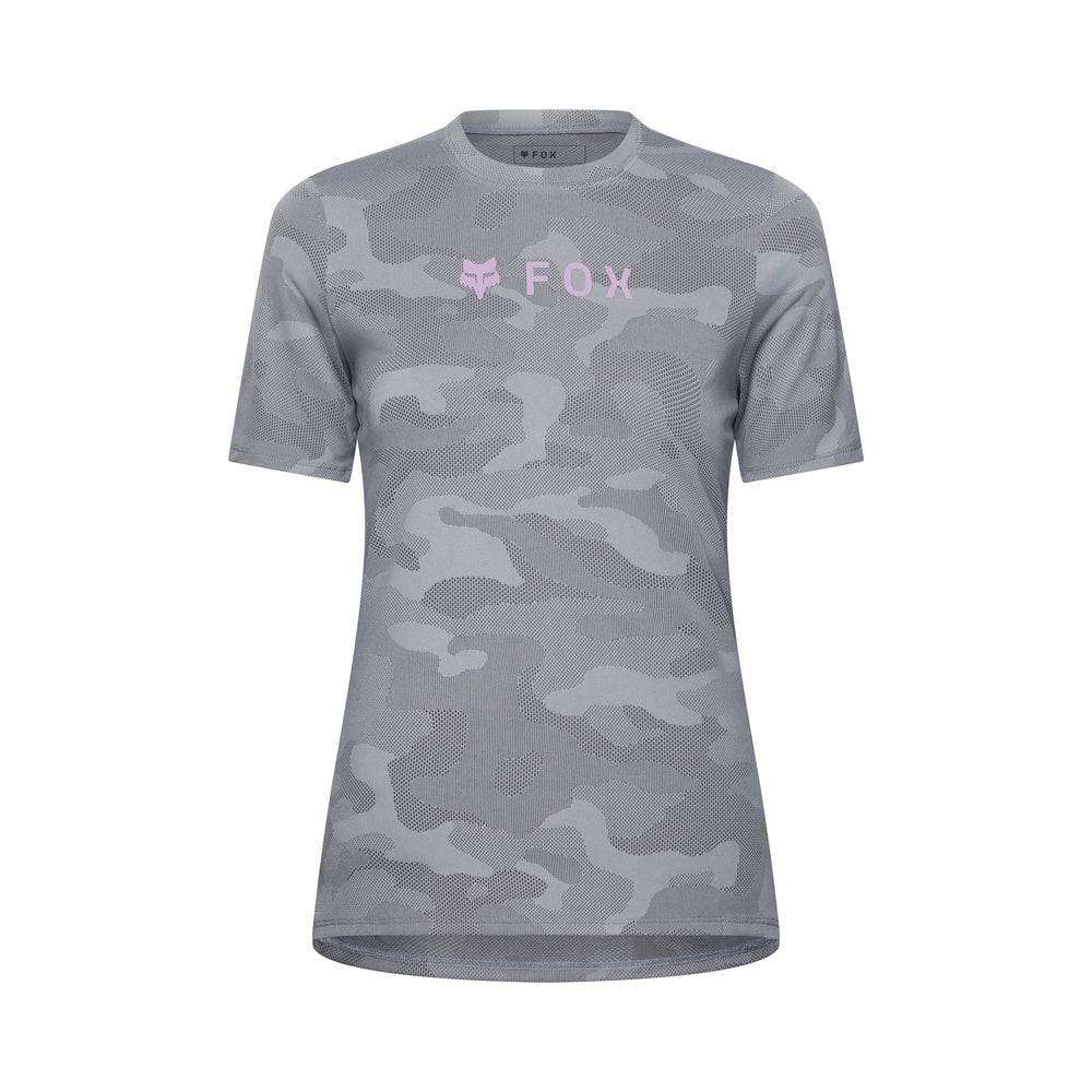 Fox Racing Ranger TruDri women's short sleeve mountain bike jersey in cloud grey camo