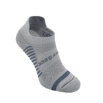 Wrightsock Coolmesh II grey no-show athletic sock with anti-blister technology
