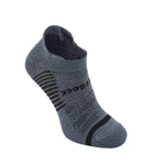 Wrightsock Coolmesh II tab length anti-blister sock in blue-grey heather