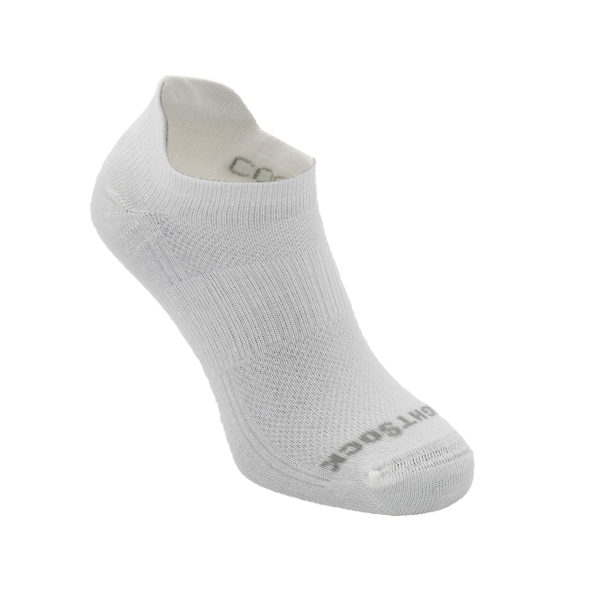 Wrightsock Coolmesh II tab length anti-blister sock in cloud grey color
