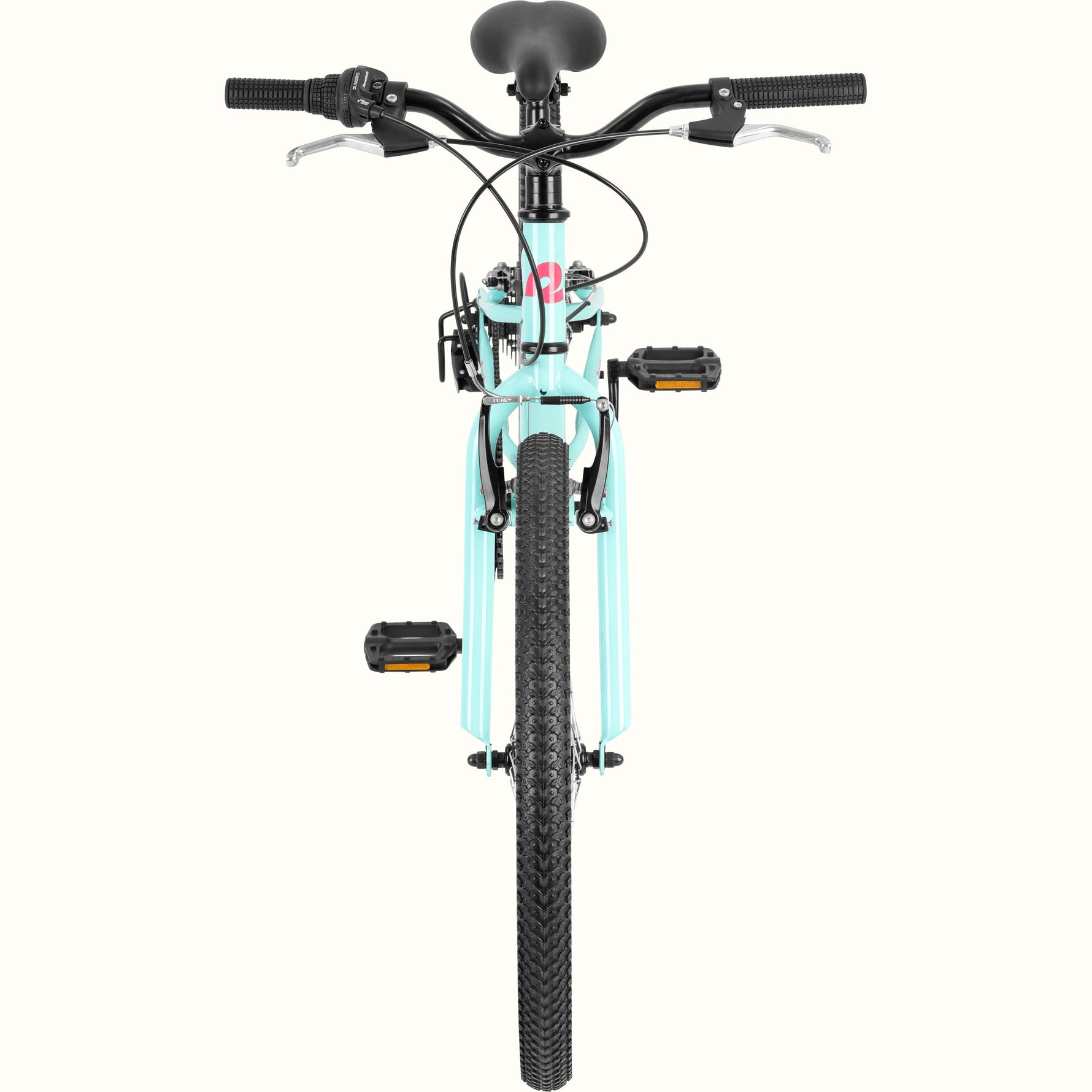 Retrospec Dart 24-inch kids bike in seafoam green, front-facing studio view