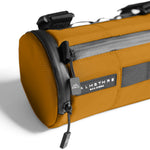 ALMSTHRE Compact Bar Bag in California Gold with reflective gray trim and black hardware