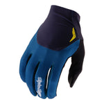 Troy Lee Designs Ace 2.0 Glove in blue and navy colorway on white background