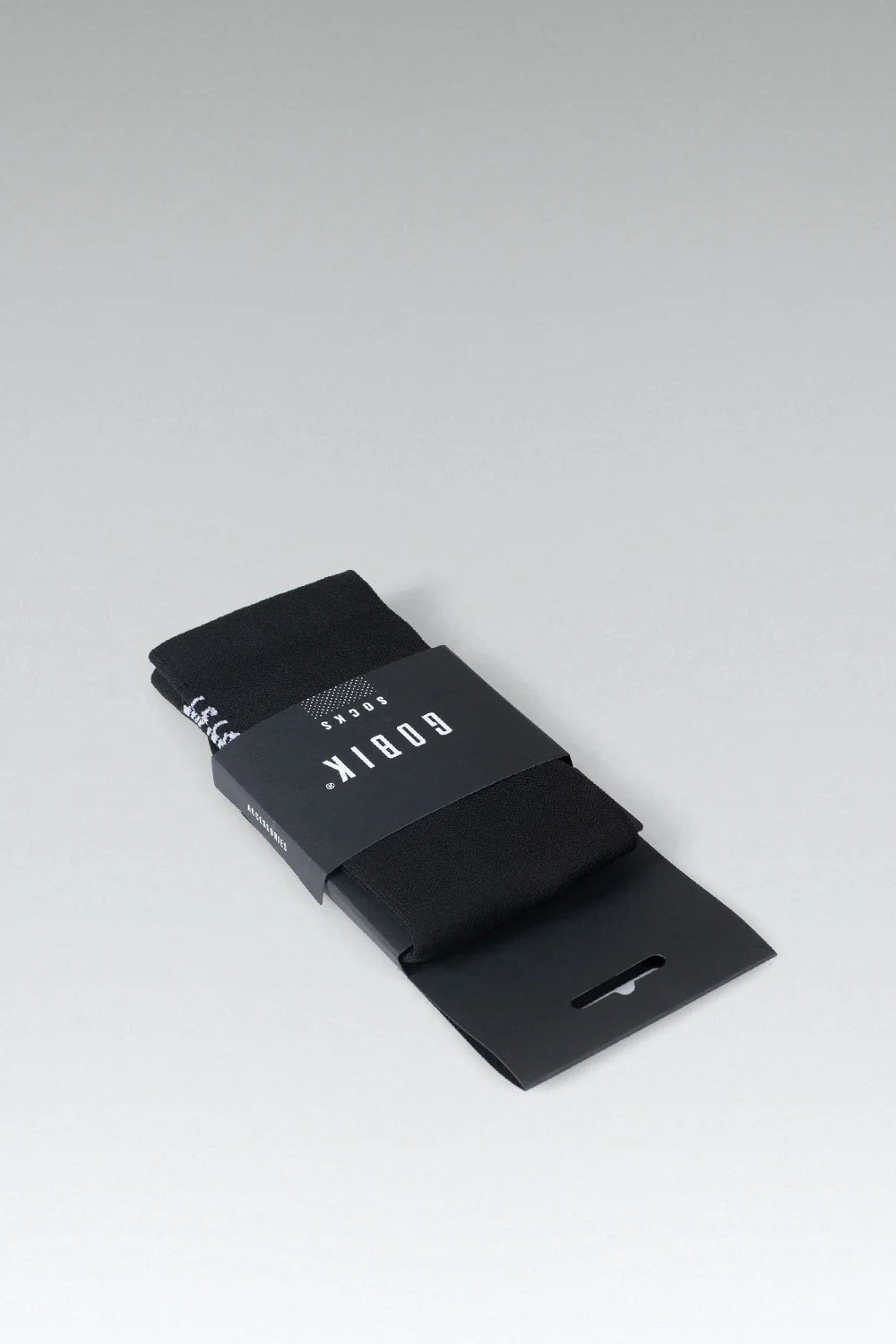 Gobik Superb Extra Long Unisex socks in Black Axis colorway with black band packaging