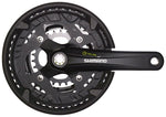 Shimano Alivio FC-T4060 black crankset with triple chainring and crank arm