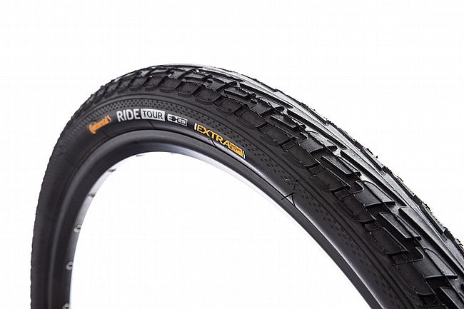 Continental Ride Tour 700x42 black wire bead bicycle tire on white background