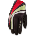 Dakine Covert men's cycling glove in black with multicolor diagonal stripe pattern